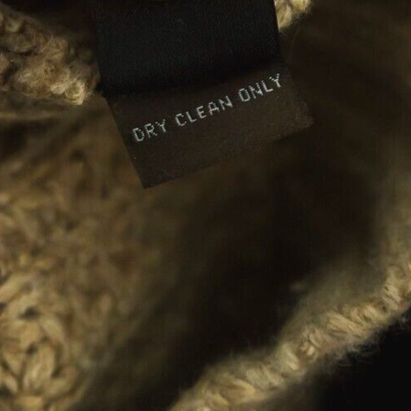 J. McLaughlin Size Medium M Beige Turleneck Waffle Knit Wool Cashmere Sweater - Picture 6 of 7